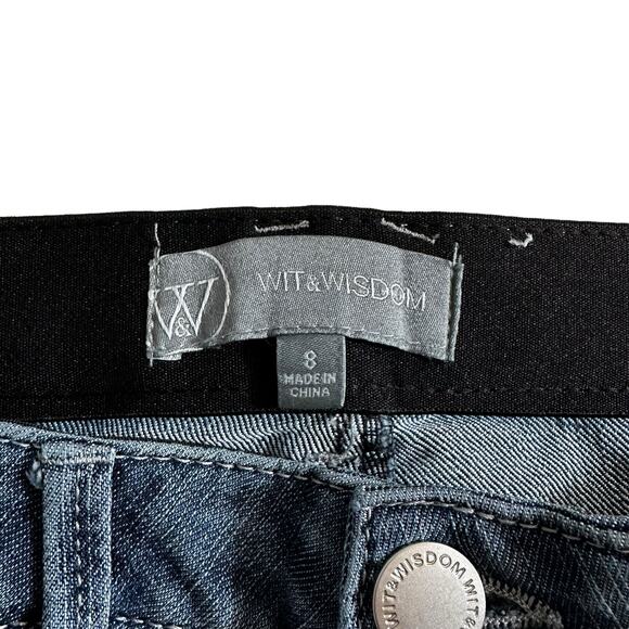 Wit & Wisdom New Women's Ab Solution Button Fly Jeans Medium Wash Size 8 Classic - Picture 8 of 10